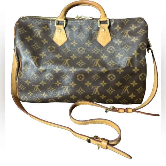 SOLD - Louis Vuitton Speedy 35 Bandolier, lock/key, Dust bag - Picture 2 of 14